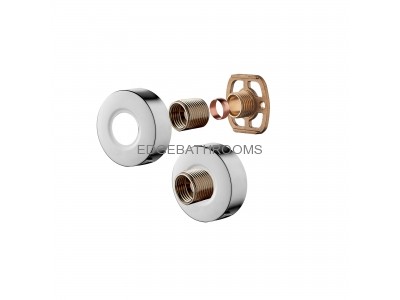 Easy fixing kit with round covers for bar valves