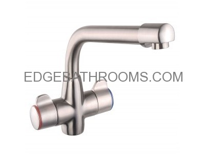 Dual knob kitchen faucet mixer